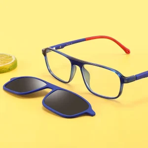 Magnetic Clip-On Polarized Sunglasses for Children, 2-in-1