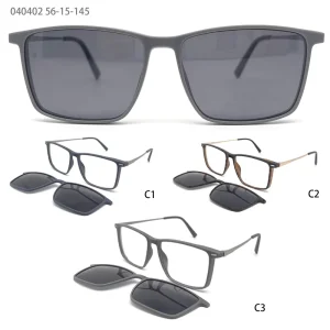 Magnetic Clip-On Sunglasses for Optical Glasses Custom Color Lightweight Full-Rim Eyewear
