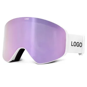 Magnetic Ski Goggles UV400 Protection Skiing Glasses Polarized Lens Snowboard Safety Glasses OEM Snow Sports Eyewear Custom Logo