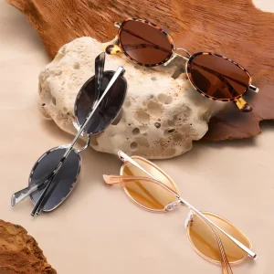 Manufacture Custom Logo Unisex Acetate Small-Frame Sunglasses