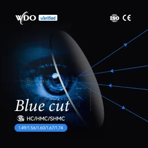 Manufacturer Blue Cut UV420 Two-Piece 75mm 1.56 Single Vision Blue-Blocking Eyeglass Lenses
