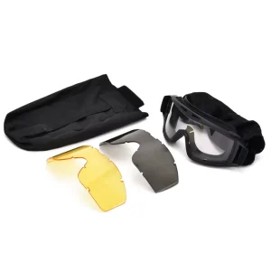Manufacturer Custom CE and US Standards Ballistic Tactical Goggles with Anti-Fog Attachments for Shooting