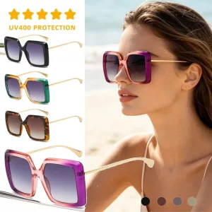Manufacturer Direct Oversized Square Purple Frame Sunglasses for Women