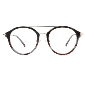 Manufacturer Double Bridge Acetate Metal Men’s Eyeglass Frames Vintage Optical Blue Light Filter Glasses