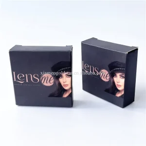 Manufacturer New Box Contact Lenses Eye Lenses Box Natural Color Paper Boxes with Your Own logo
