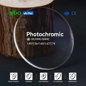Manufacturer Photochromic Lens High Index 1.56 1.59 1.61 1.67 Photo Grey Brown Optical Sunglasses Lenses