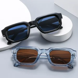 Manufacturer Small-Size PC Square Thick Black Full-Rim Sunglasses for Women Men