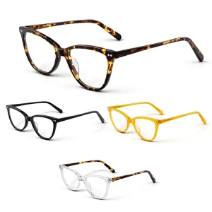 Manufacturer Transparent Cat-Eye Acetate Optical Eyeglass Frames for Men and Women