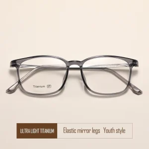 Manufacturer Ultra-Light TR90 Vintage Solid Full-Rim Titanium Eyeglass Frames for Unisex