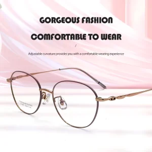 Manufacturer Vintage Round Full-Rim Lightweight Solid Reading Glasses Frames with Nose Pads