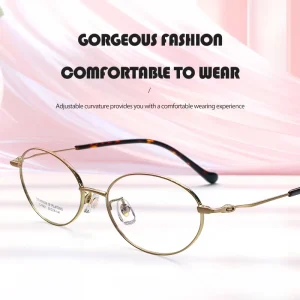 Manufacturer Women’s Round Full-Rim Lightweight Solid Reading Glasses Frames with Nose Pads