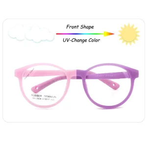 Material Kids Eyewear Glasses Ready Goods Colorful Screwless Soft Rubber Fashionable Custom Logo Print Eyeglasses 3 Unisex