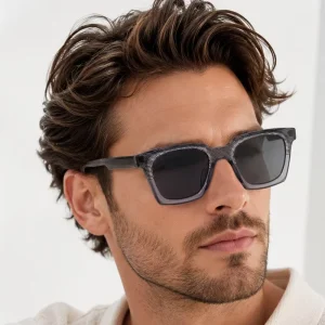 Mellume Classic Vintage Big Square Acetate Sunglasses Luxury Unisex Retro Sun Glasses Gradient Lens Eyeglass Shades Eyewear