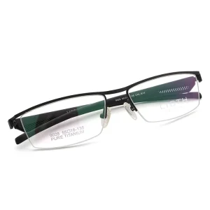 Memory Titanium Half-Rim Optical Eyeglass Frames for Men