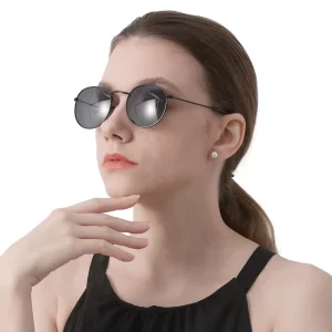 Men Shades Round Metal Frame Top Selling Polarized Sun Glasses Custom Logo Trendy Sunglasses for Women
