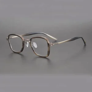 Men Women Titanium Acetate Retro Eyeglasses Man Optical Spectacles Frames Eyewear Vintage Square Clear Lens Glasses Frame