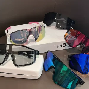 Men’s Cycling Safety Sunglasses UV400 Lightweight Fashionable Colored Diving Goggles for Outdoor Sports