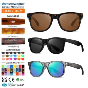Men’s Fashion Square Polarized Sunglasses S16101 Full Rim Frames Light Weight UV Protection Eyewear for Outdoor Activities