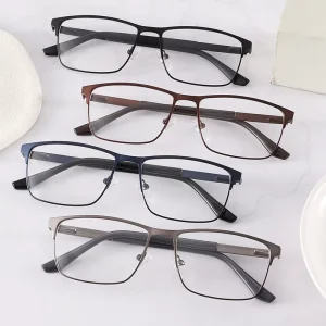 Men’s Fashionable Full Rim Metal Eyeglass Frames for Daily Wear LE8863