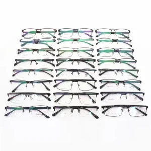 Men’s Metal Half-Rim Optical Eyeglass Frames
