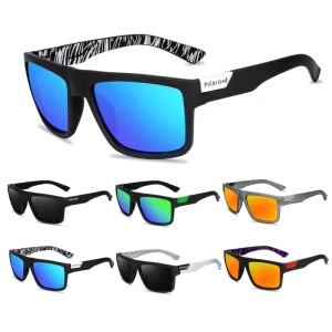 Men’s Night Vision Polarized Square Glasses for Outdoor Riding Windproof Sports Eyewear