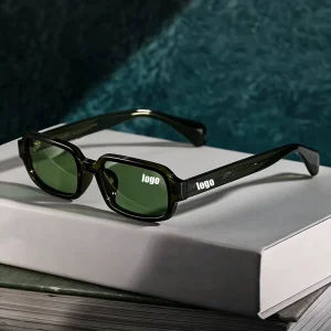 Men’s Oval Sunglasses with UV400 Lenses, 90s Style