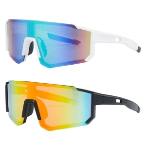 Men’s Riding Sunglasses UV400 Outdoor Sports Eyewear Windproof PC Sunglasses for Hiking and Cycling