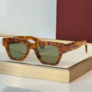 Men’s Square Acetate-Fiber Sunglasses
