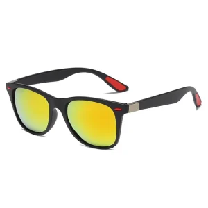 Men’s Square Polarized Sunglasses Light Weight PC Frame Glasses