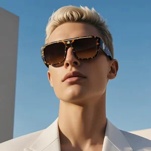 Men’s Thick-Frame Large-Frame Sunglasses