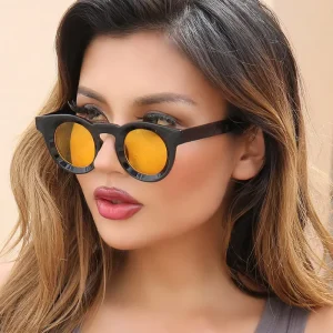 Men’s Women’s UV400 Anti Ultraviolet Yellow Sunglasses Personalized Jelly Color European American Style for Children’s Foreign