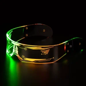 Men’s and Women’s New Arrival Colorful LED Goggles Two Luminous Modes Night Club Concert Performance Glasses for Party