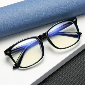 Men’s and Women’s Retro Square Optical Frames, Anti-Blue-Light