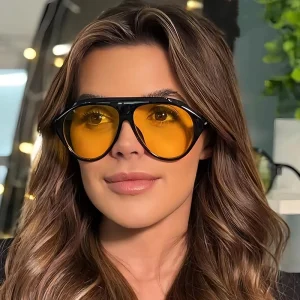 Men’s and Women’s Round Oversized Frame Sunglasses Custom
