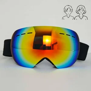 Men’s and Women’s Ski Goggles Spherical UV400 PC Polarized Anti-Fog Lenses for Snowboarding