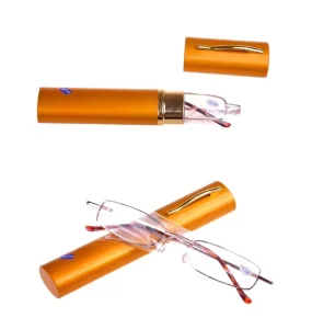 Metal Aluminum Case Full-Frame Pen Reading Glasses