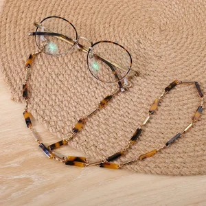 Metal Eyeglasses Chain Gold-Plated Anti-Slip Shell Stone Sunglasses Chain Accessory