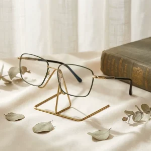 Metal Eyeglasses Frames For Unisex Fashion Glasses Anti Blue Light Full Rim Rectangle Lightweight Frames