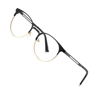 Metal Eyeglasses Frames for Men Anti-Blue Light Optical Glasses Custom Logo
