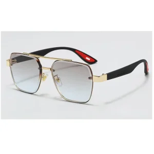 Metal Frame Unisex Sunglasses with Different Colored Lenses