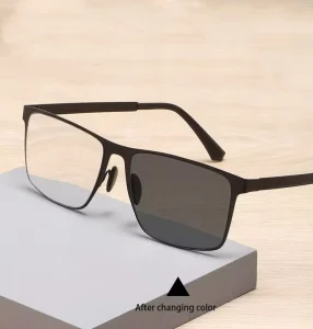 Metal Full Rim Senior Men’s Business Eyewear Photochromic Progressive Multifocal Reading Glasses