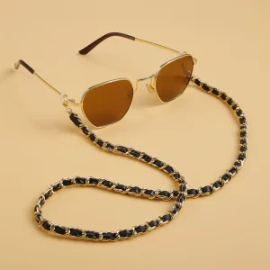 Metal Glasses Chain Black and Gold Eyewear Chain