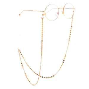 Metal Gold Copper Alloy Hanging Sun Sunglasses Eyeglasses Reading Glasses Accessories Chain Eyewear Accessory for Glasses