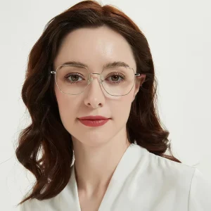 Metal Optical Eyeglass Frames Anti Blue Light Reading Myopia Eyewear