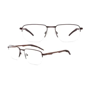 Metal Optical Eyeglasses Frames with Transparent Lenses for Men