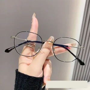 Metal Optical Frames Clear Blue-Light Blocking Glasses