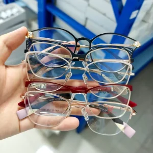 Metal Optical Frames Durable Lightweight Unisex Daily-Wear Eyeglasses