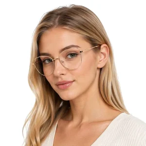 Metal Optical Frames Factory Anti Blue Light Reading Glasses Lady Fashionable Trendy Design
