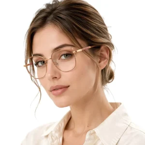 Metal Optical Frames for Lady Anti Blue Light Reading Glasses Ready Stock