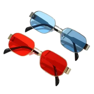 Metal Polygon Square Sunglasses